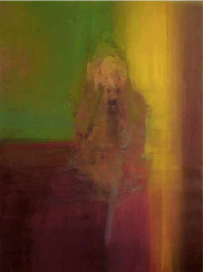 Ulrike Kuborn: Hearing the space. Acryl auf Baumwolle, 120 x 160 cm, 2009